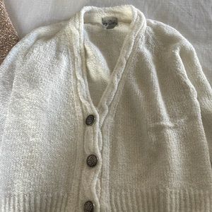Vintage white cardigan, super versatile and soft goes with everything
